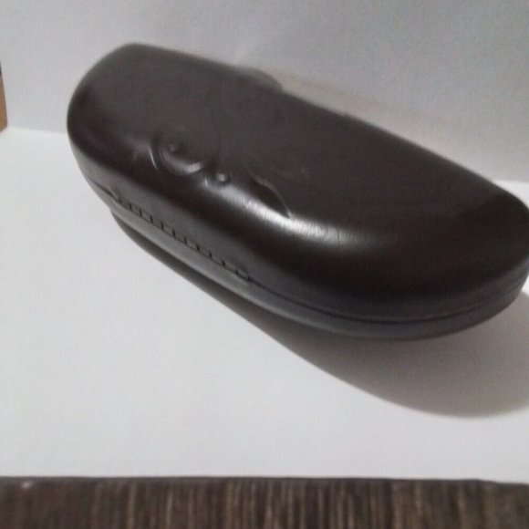 Koali By Morel Eyeglasses Empty Case Dark Brown Yellow Inside Cas3 - Picture 2 of 4